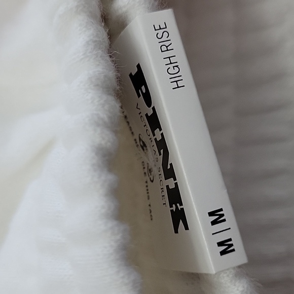 Victoria's Secret White Ivy Fleece Wide Leg Sweatpants Size Medium NWT - Picture 11 of 11